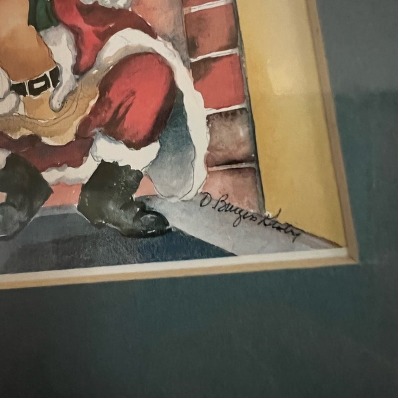 Signed Donna Burgess Santa print - Picture 5 of 5